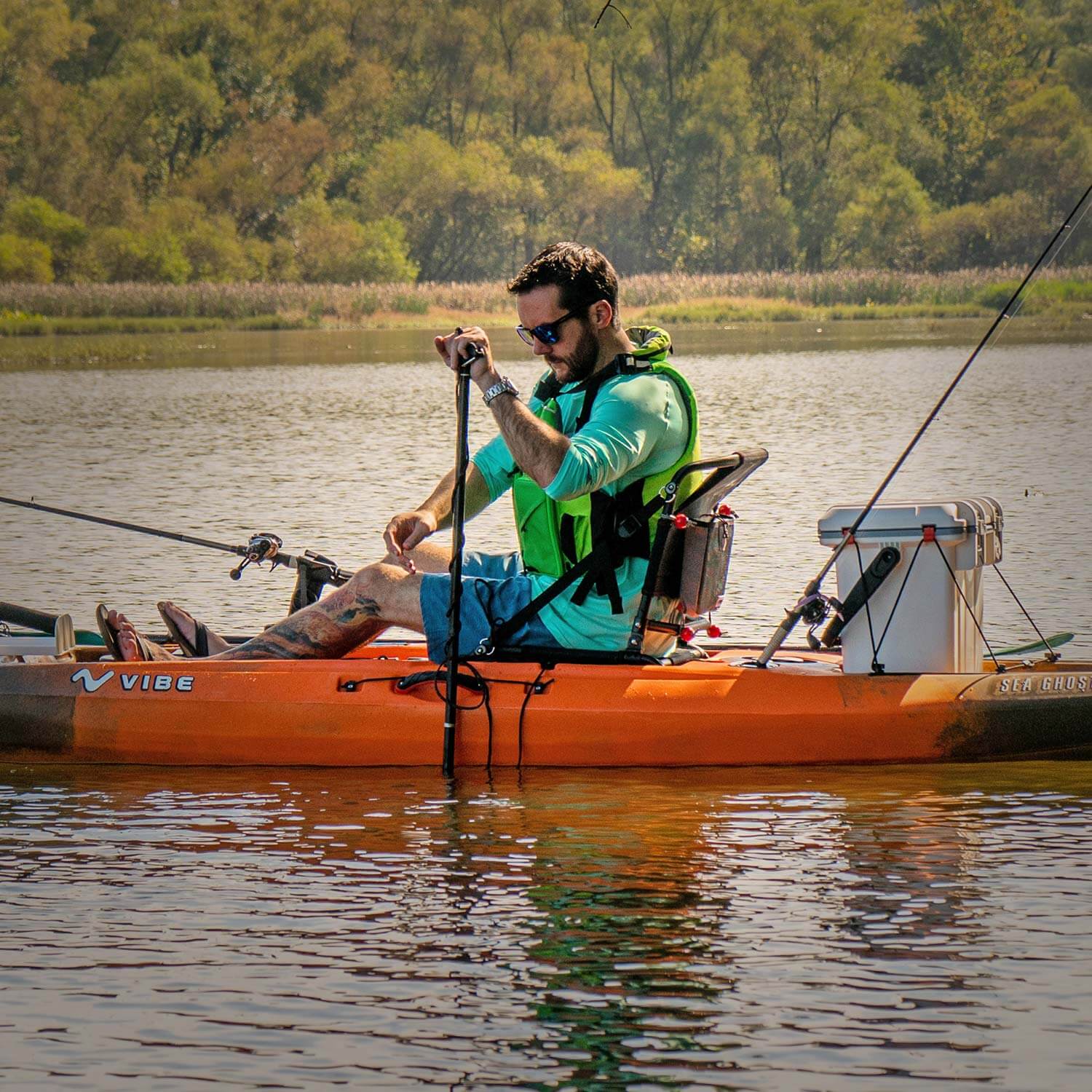 Poteau d'ancrage - 7' Fibre de verre 3 pièces - Vibe Kayaks