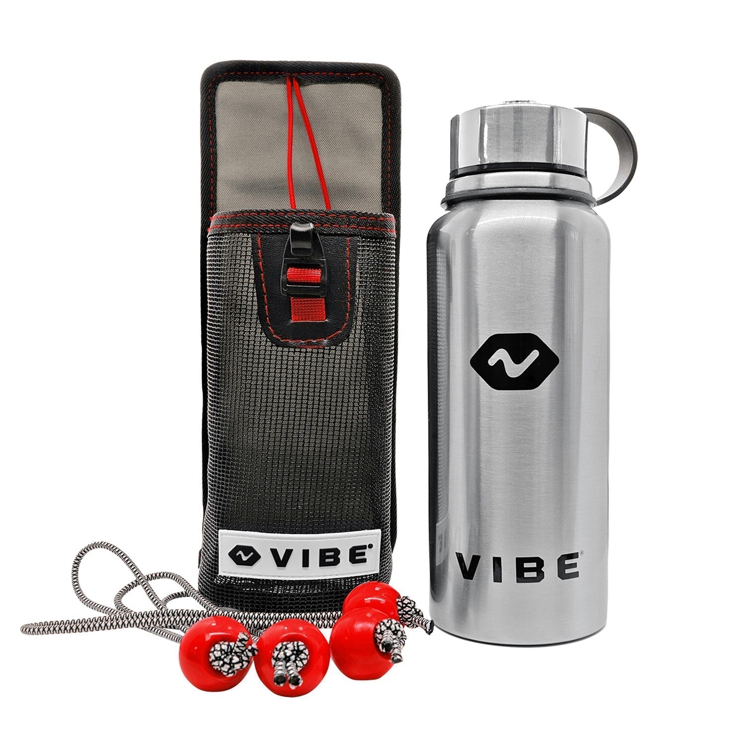 Porte-bouteille en maille 30 oz avec bouteille - CA - Vibe Kayaks